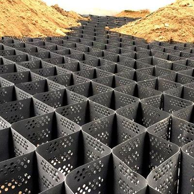 1.0-1.7MM Épaisseur Géocelle de gravier pour travaux de terrassement Application dans la construction routière
