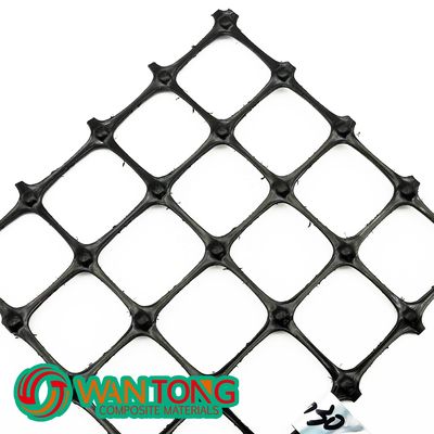 PP Biaxiale Géogrid 40kn pour le renforcement des routes Vente d'élite Noir Formation routière Géogrides