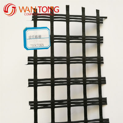Génie civil renforcement de la fibre de verre par basalte Grille géogrid 12,7*12,7 mm Longueur 50-200m