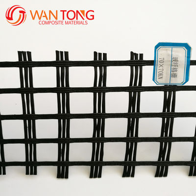 Génie civil renforcement de la fibre de verre par basalte Grille géogrid 12,7*12,7 mm Longueur 50-200m