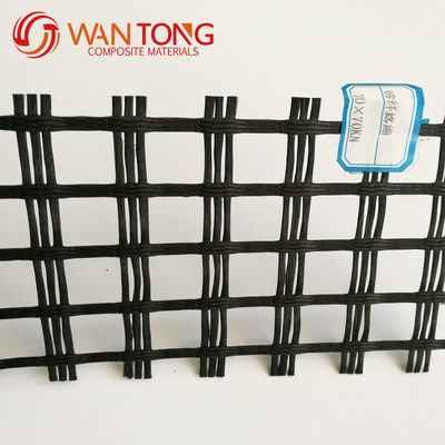 CE/ISO9001 Approuvé 25-200kn/m Construction routière Maillage géogrid uniaxial biaxial en PVC revêtu de polyester