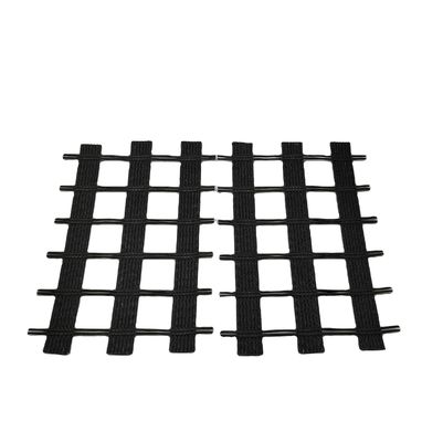Solidification du lit de route Géogrid de polyester biaxial Fabriqué à partir de 80 à 80 matières PET en jaune