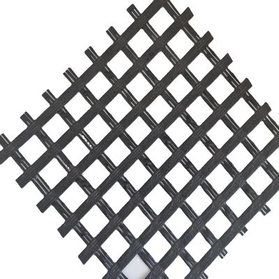 Style de conception chinois inférieur solidification du lit de route polyester biaxial 80-80 PET géogrid