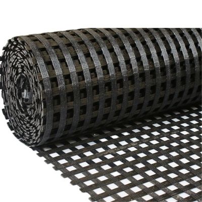 Style de conception chinois inférieur solidification du lit de route polyester biaxial 80-80 PET géogrid