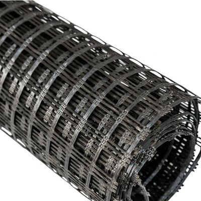 Style de conception chinois inférieur solidification du lit de route polyester biaxial 80-80 PET géogrid