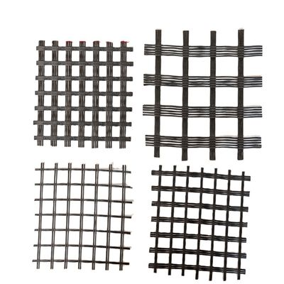 Style de conception chinois inférieur solidification du lit de route polyester biaxial 80-80 PET géogrid