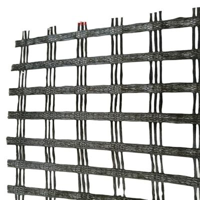 Style de conception chinois inférieur solidification du lit de route polyester biaxial 80-80 PET géogrid