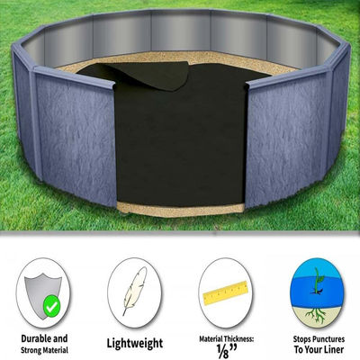 Pad de douze pieds rond pour l'emballage de la piscine avec précoupe extérieure en géotextile non tissé longueur 50-100m