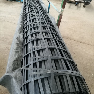 Résistance à la traction 50 kn Steel-Plastic Bi-Axial Geogrid pour le support technique en ligne