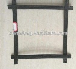 Résistance à la traction 50 kn Steel-Plastic Bi-Axial Geogrid pour le support technique en ligne