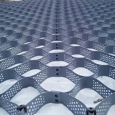1.1 mm-1.7 mm Épaisseur géocelle HDPE pour stabilisation de gravier de murs de retenue