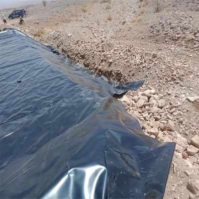 GB/ASTM GRI-GM13 Géomembrane en plastique noir standard de 1 mm pour l'imperméabilisation des étangs d'enfouissement