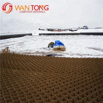 1.0-1.7MM Épaisseur Géocelle de gravier pour travaux de terrassement Application dans la construction routière