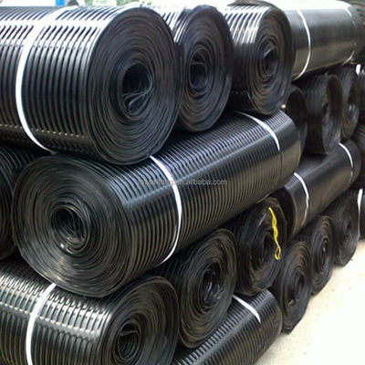 Réseau géographique uniaxial en PP HDPE bas noir 220kN pour les murs de soutènement et le renforcement des routes 50m