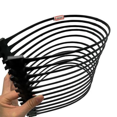Réseau géographique uniaxial en PP HDPE bas noir 220kN pour les murs de soutènement et le renforcement des routes 50m