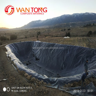 Largeur personnalisée Noir imperméable à l'eau HDPE Geomembrane Liner 1 mm pour la pisciculture réservoir