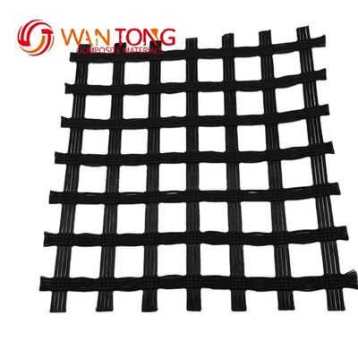 Conception traditionnelle Matériau géosynthétique Tricot de déformation PVC revêtu de polyester pour animaux de compagnie Géogrid