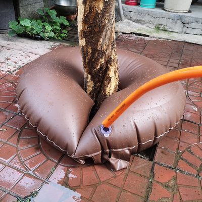 Sac d'arbre à eau à libération lente de 15 gallons Sac en PVC avec couvercle de déclencheur de mise à niveau vert armé