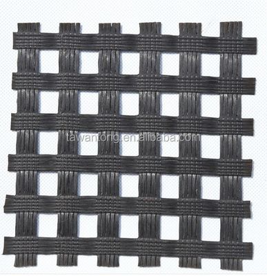 Solidification de la chaussée Bi-axiale Polyester Géoréseau 80-80 PET Largeur 1m-6m Bitume revêtu