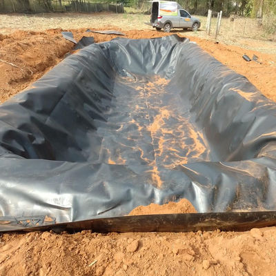 Géomembrane en HDPE noir 0,75 mm pour les étangs en plastique de la ferme de crevettes aux Philippines
