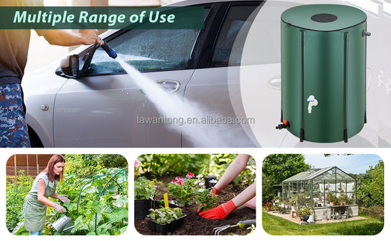 Réservoir pliable de 66 gallons pour la collecte et le stockage d'eau dans des fûts de pluie portables