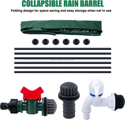 Réservoir pliable de 66 gallons pour la collecte et le stockage d'eau dans des fûts de pluie portables
