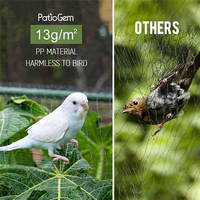 Résistant aux rayons UV, blanc, noir, vert, en plastique en PP, pour le contrôle du filet anti-oiseaux et du cerf-lapin