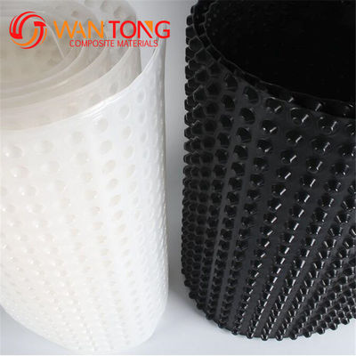 HDPE PP virgin Recycle High Strength 10mm Dimple Height Drainage Board pour les tunnels et les métros