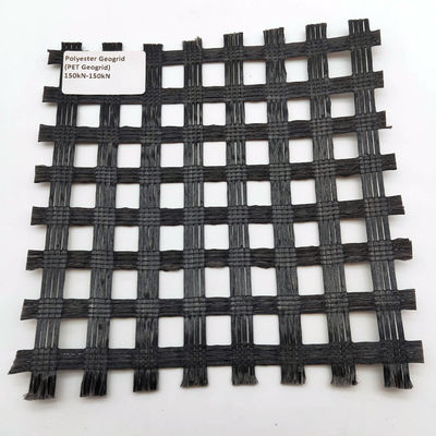 Construction de routes 50kn 80kn 100kn Polyester Pet Géogrid épaisseur 0,2 mm-4 mm