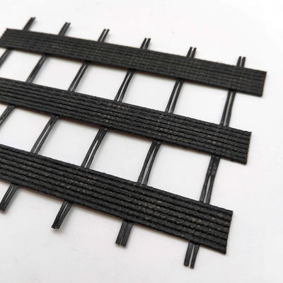 Construction de routes 50kn 80kn 100kn Polyester Pet Géogrid épaisseur 0,2 mm-4 mm