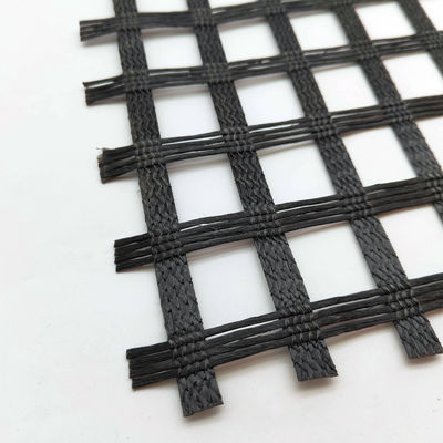 Construction de routes 50kn 80kn 100kn Polyester Pet Géogrid épaisseur 0,2 mm-4 mm