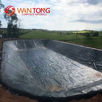 Géomembrane HDPE personnalisée de largeur de 1,5 mm pour le revêtement d'étang de style chinois à basse pression