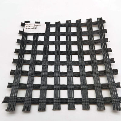 Défrichements de base Murs de pente du sol Renforcement de haute résistance Polyester Géogrid Largeur 1m-6m