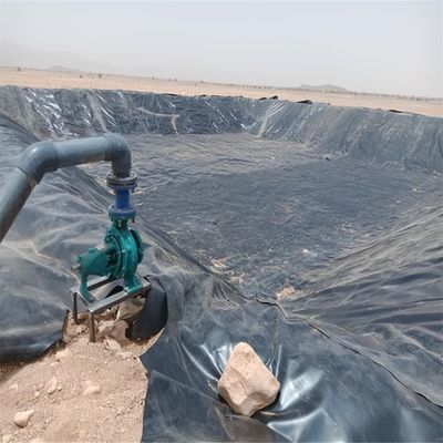 Liner de géomembrane en HDPE noir 1 mm pour étangs agricoles imperméable à l'eau 0,5 mm 0,75 mm 1,5 mm