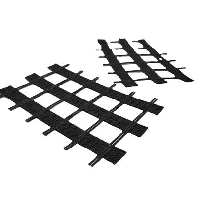 Résistance à la traction 80 kn 120 kn Polyester bi-axiale/uni-axiale Pet Geogrid pour la construction routière