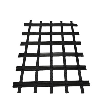 Résistance à la traction 80 kn 120 kn Polyester bi-axiale/uni-axiale Pet Geogrid pour la construction routière