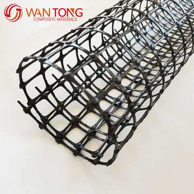 Résistance à la traction élevée 50-50kn PP Géogrid biaxial pour la conception de renforcement routier chinois