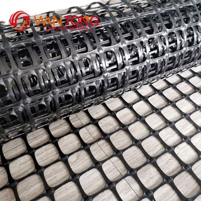 Réseau géographique en plastique biaxial en PP pour la construction de routes et les murs de renforcement de voies de mines