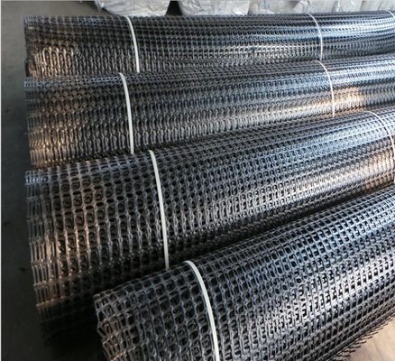 Réseau géographique en plastique biaxial en PP pour la construction de routes et les murs de renforcement de voies de mines