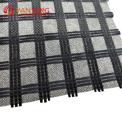 Armature routière non tissée géotextile pour animaux de compagnie composite PP plastique 25kn Géogrid bi-axiale