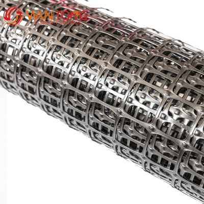Résistance à la traction 40/40kn Polypropylène plastique géogrid Biaxiale PP géogrid pour inspection sur place