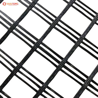 Solidification du sol bi-axiale Polyester 80-80 PET Géogrid pour la stabilisation du sol