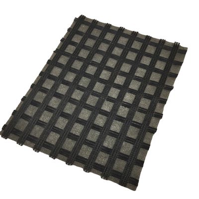 Réseau géogrid non tissé de tricot blanc durable pour les surfaces routières en béton armé