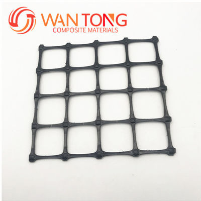 Largeur 1-6m Noir non tissé Pet Géotextile composite PP plastique 25kn Géogrid bi-axiale pour le renforcement des routes Vendre