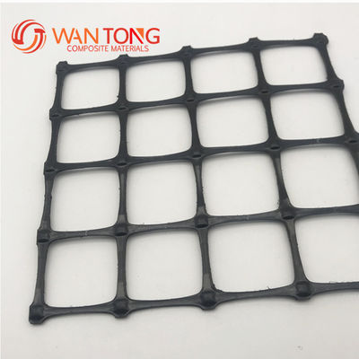 Largeur 1-6m Noir non tissé Pet Géotextile composite PP plastique 25kn Géogrid bi-axiale pour le renforcement des routes Vendre