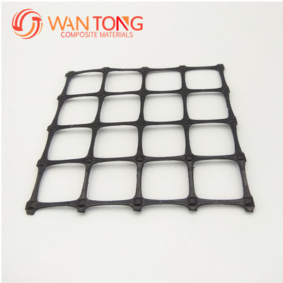 Largeur 1-6m Noir non tissé Pet Géotextile composite PP plastique 25kn Géogrid bi-axiale pour le renforcement des routes Vendre