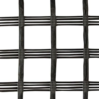 Geogrid de filetage en fibre de verre de 80 kn pour la solidification du sol de route dans le polyester biaxial