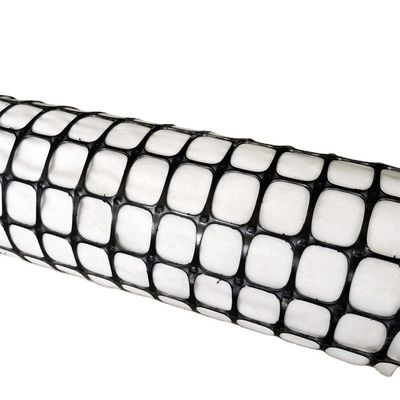 Réseau géogridiaire biaxial en PP composite noir pour la construction de routes
