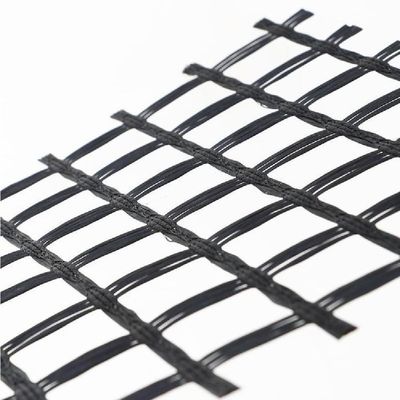 Polyester Géogrid bi-axiale avec certification CE/ISO9001 Maille de taille 25mm*25mm