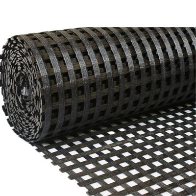 Polyester Géogrid bi-axiale avec certification CE/ISO9001 Maille de taille 25mm*25mm